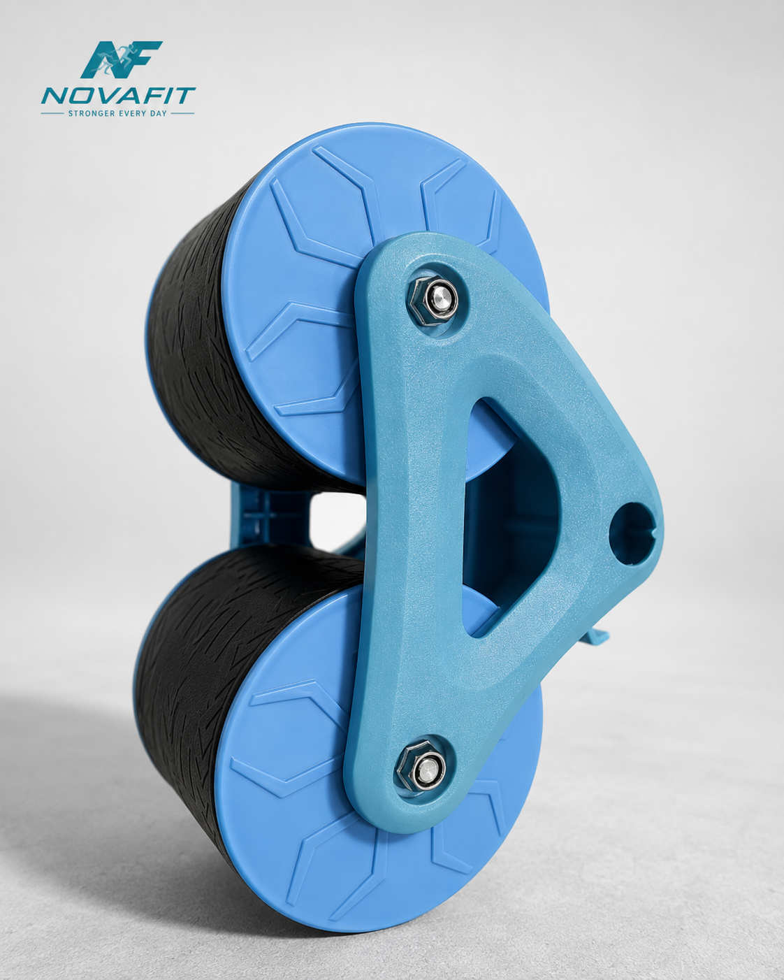 Rodillo Abdominal de Rebote Automático NOVAFIT® | Entrenamiento Core 2 en 1 con Soporte para Codos