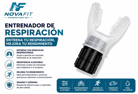 Entrenador de Respiración NOVAFIT® | Dispositivo de Entrenamiento Respiratorio Ajustable