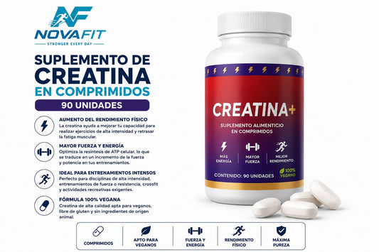 Creatina en Comprimidos NOVAFIT® | 90 Comprimidos para Deportistas