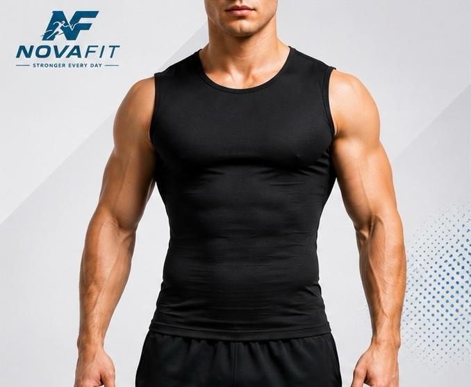 Camiseta Reductora Efecto Sauna NOVAFIT® | Compresión Térmica para Hombre