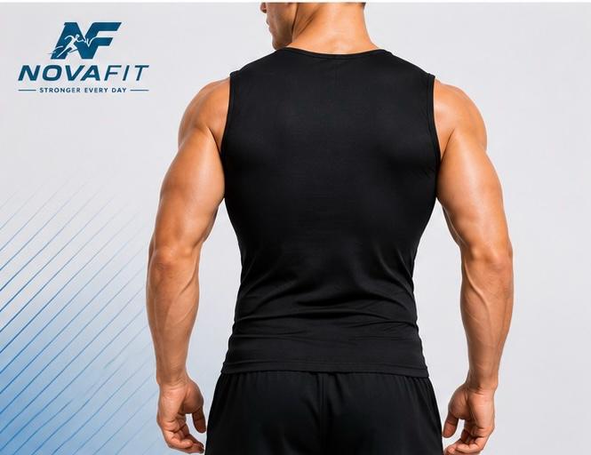Camiseta Reductora Efecto Sauna NOVAFIT® | Compresión Térmica para Hombre