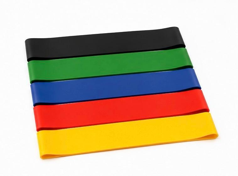 Bandas Elásticas de Resistencia Cortas NOVAFIT® | Set de 5 Bandas para Entrenamiento y Fitness