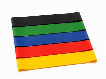 Bandas Elásticas de Resistencia Cortas NOVAFIT® | Set de 5 Bandas para Entrenamiento y Fitness