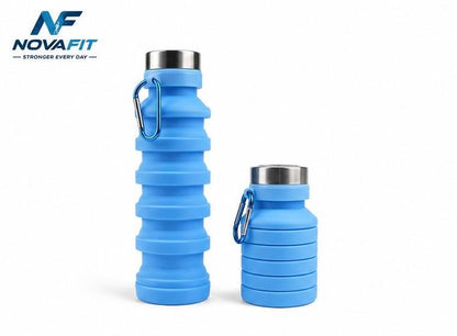 Botella de Agua Plegable NOVAFIT® | Silicona de Grado Alimenticio 500 ml
