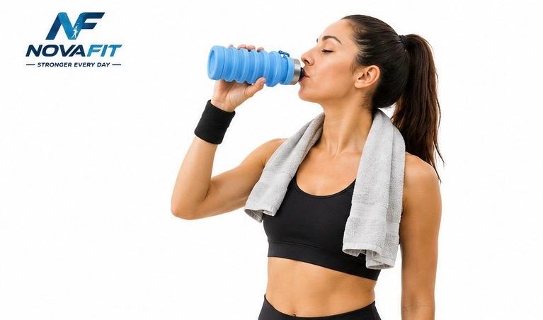 Botella de Agua Plegable NOVAFIT® | Silicona de Grado Alimenticio 500 ml