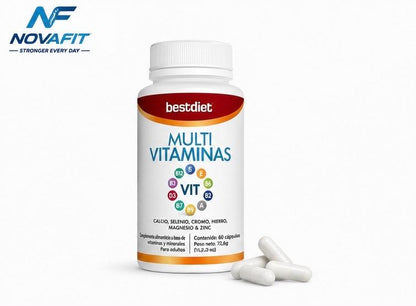 Multivitamínico NOVAFIT® | 60 Cápsulas con Vitaminas y Minerales para Uso Diario