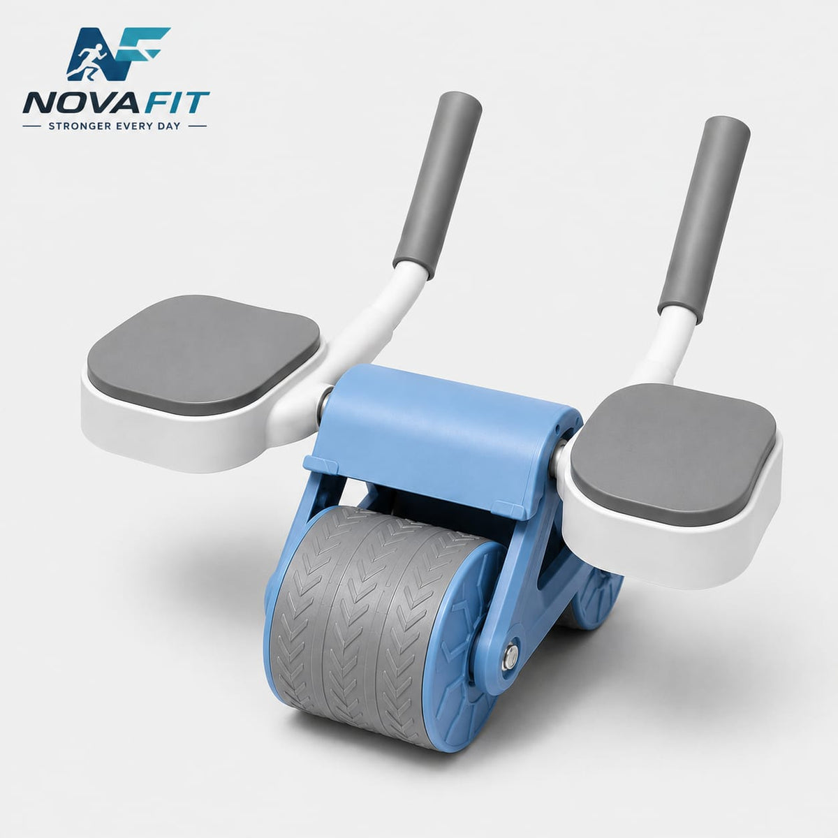 Rodillo Abdominal de Rebote Automático NOVAFIT® | Entrenamiento Core 2 en 1 con Soporte para Codos