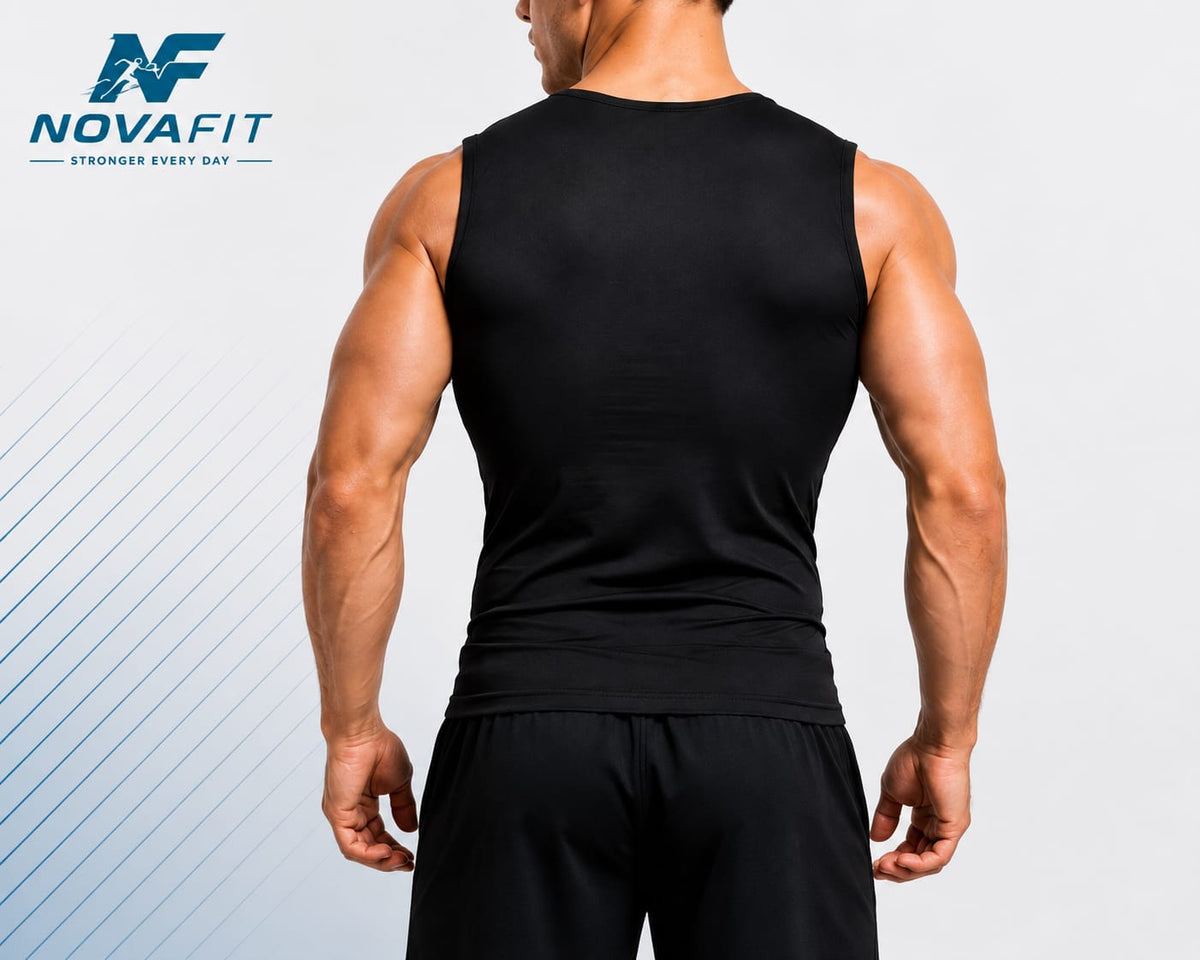 Camiseta Reductora Efecto Sauna S/M NOVAFIT® | Compresión Térmica para Hombre