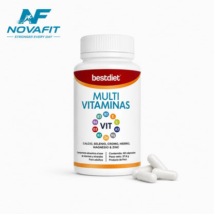 Multivitamínico NOVAFIT® | 60 Cápsulas con Vitaminas y Minerales para Uso Diario